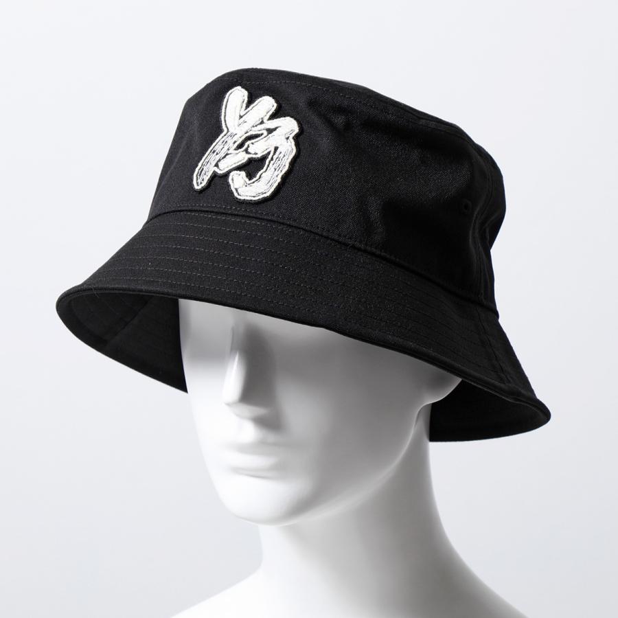 Y-3 バケットハット キャンバス グラフィックロゴ刺繍パッチ　BLACK Y-3 ワイスリー バケットハット BUCKET HAT IM1081 メンズ キャンバス