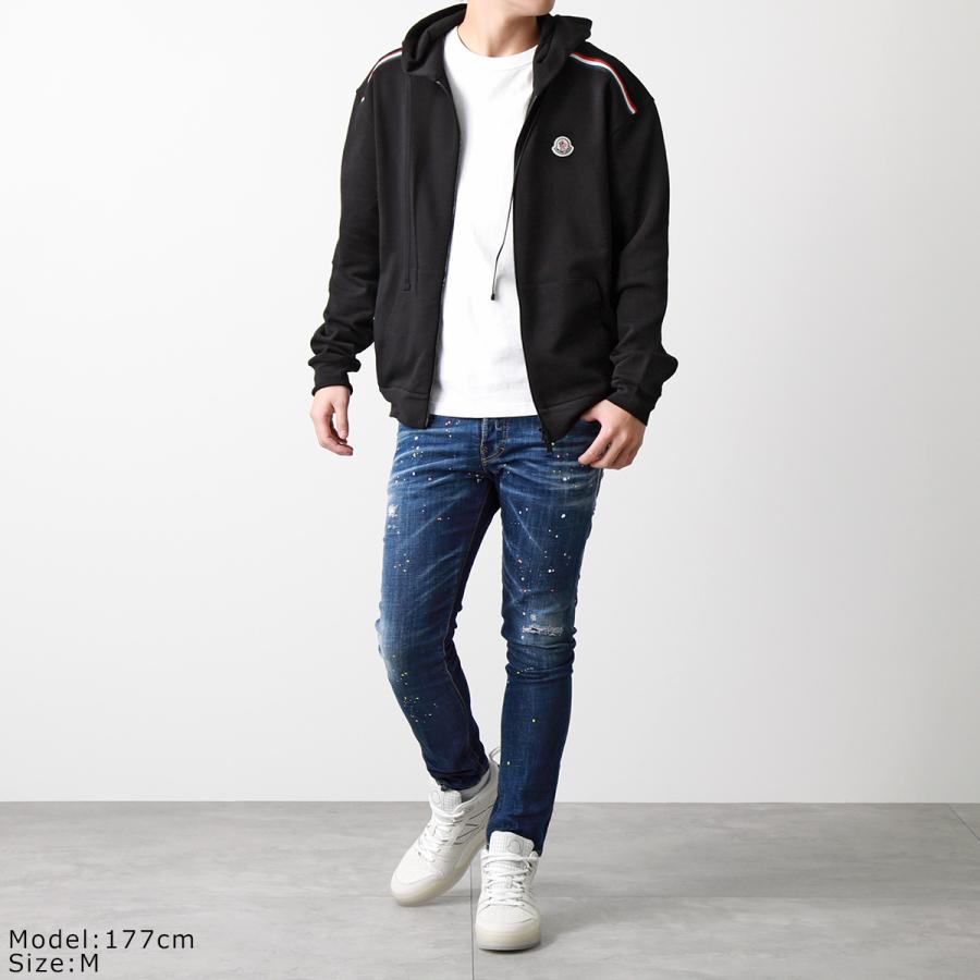 MONCLER ナイロン切替 ジップアップ パーカー アイコンパッチ Lサイズ MONCLER ナイロン切替 ジップアップ パーカー アイコンパッチ Lサイズ