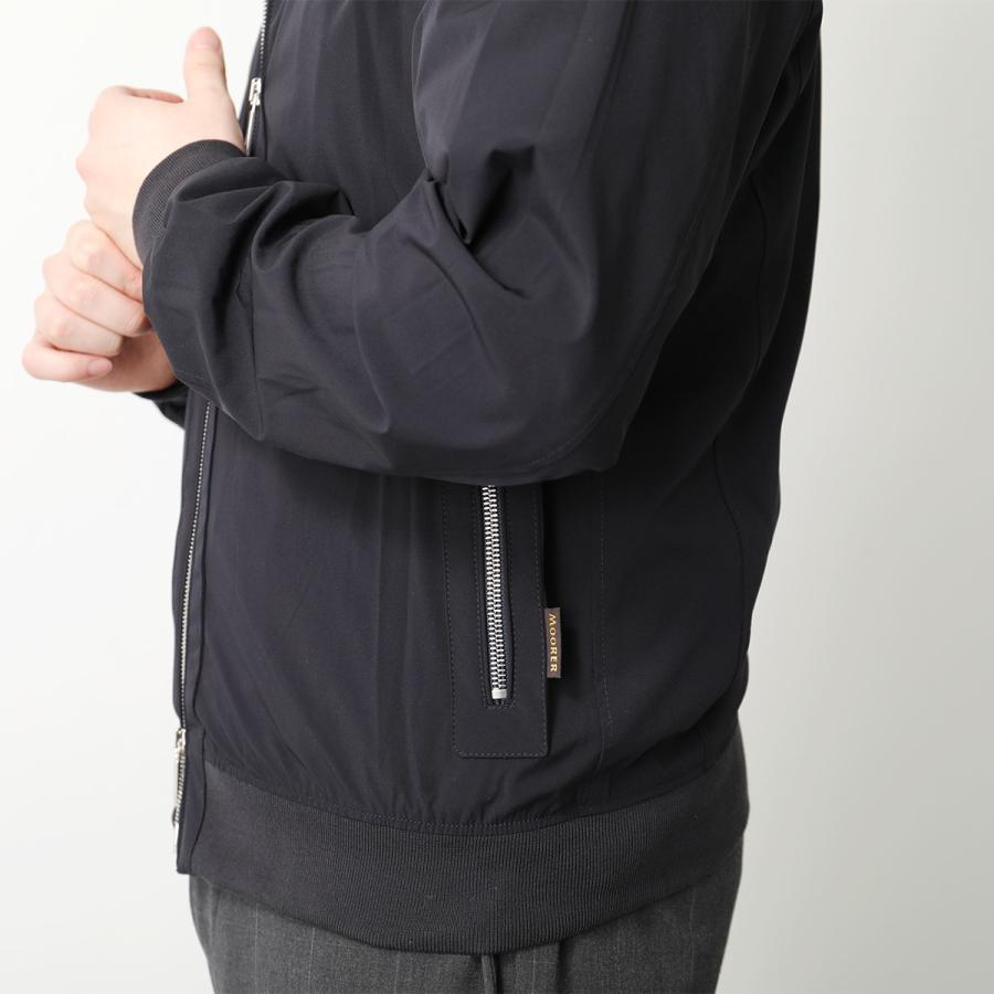 MOORER ムーレー ジャケット ALBERTI KN アルベルティ メンズ ストレッチ ジップアップ 撥水 ブルゾン スタンドネック DARK-BLUの画像
