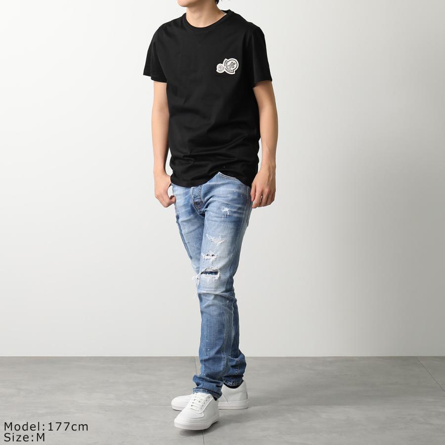 【MONCLER】ロゴTシャツ コットン ジャージー シンプル 全２色 MONCLER モンクレール 半袖Tシャツ 8C00058 8390Y メンズ ダブル