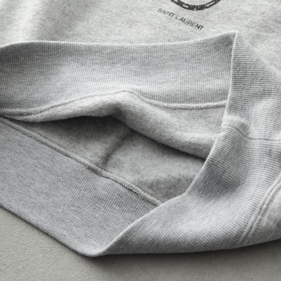 Yves Saint Laurent グレー トレーナー サンローランYSL グレー スウェット トレーナー