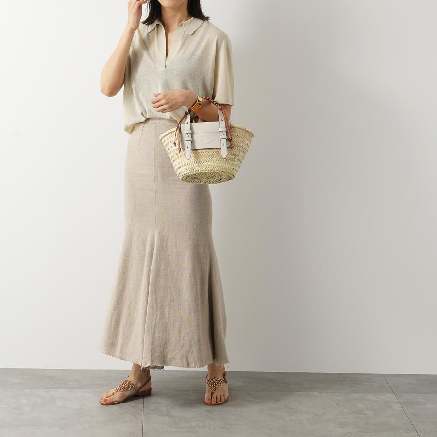 TOD'S TODS トッズ ストロー&レザー ショッピング バッグ TOD'S TODS トッズ ストロー&レザー ショッピング バッグ