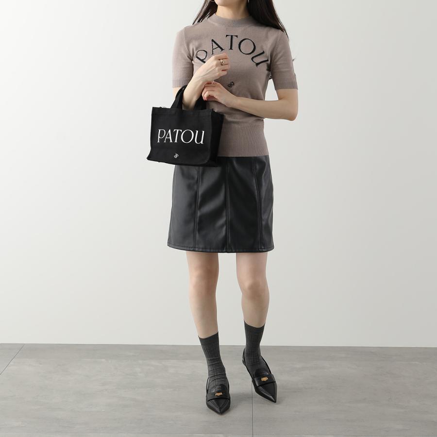 美品 PATOU パトゥ ロゴ ハーフムーン ショルダーバッグ ブラック PATOU(パトゥ) ショルダーバッグ・ポシェット(レディース) - ブランド