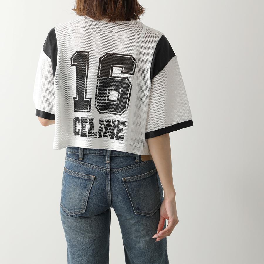 CELINE セリーヌ メッシュTシャツ 2XDT. OB レディース クルー