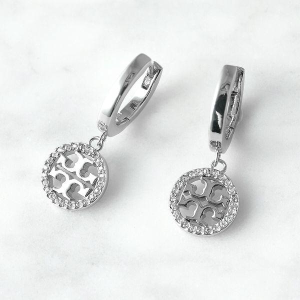 TORY BURCH（トリーバーチ） ピアス MILLER PAVE HUGGIE HOOP ミラー