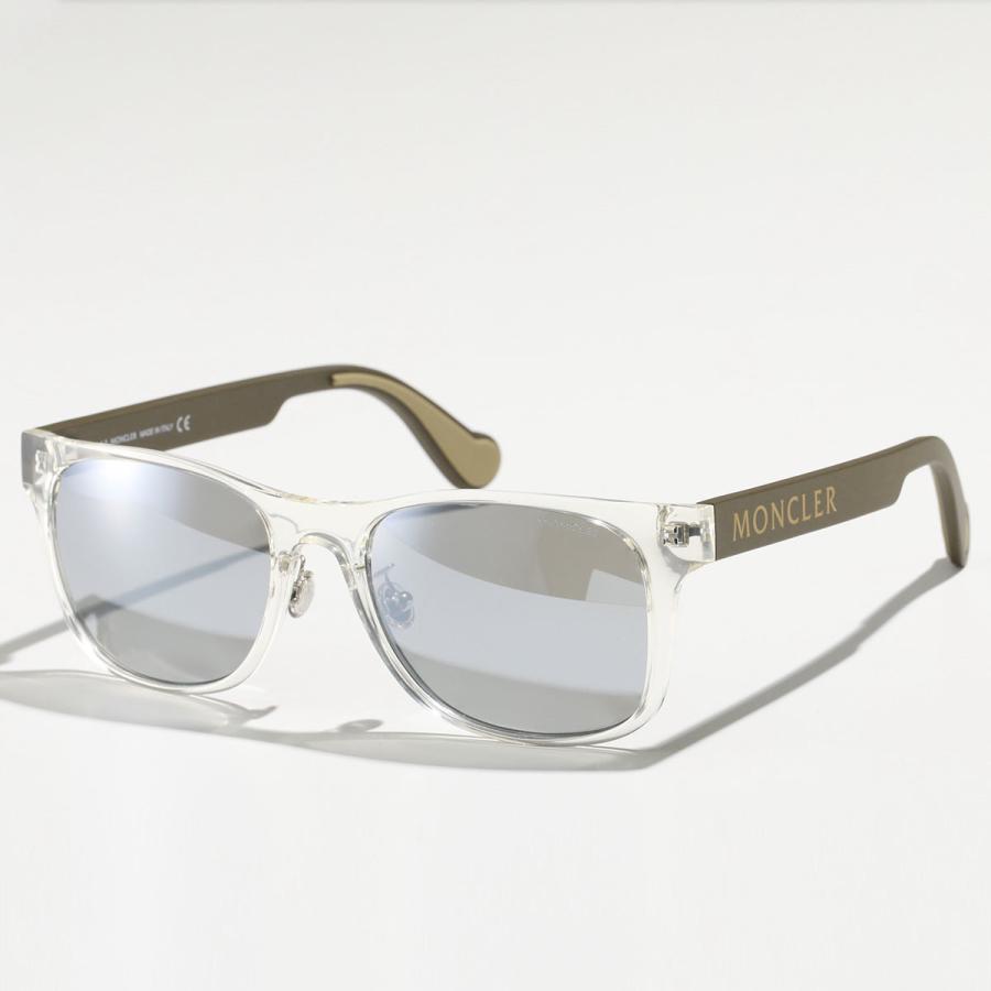 MONCLER モンクレール サングラス ML0163K メンズ スクエア ロゴ めがね 眼鏡 アイウェア UVカット カラー2色｜s-musee｜06