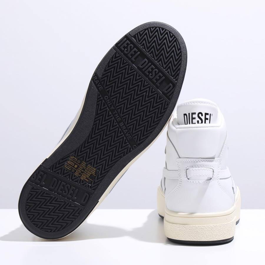 DIESEL ディーゼル スニーカー S-UKIYO MID X Y02961 PR013 メンズ ハイカット ミッドカット レザー シューズ 靴 T1015/Star-white｜s-musee｜03