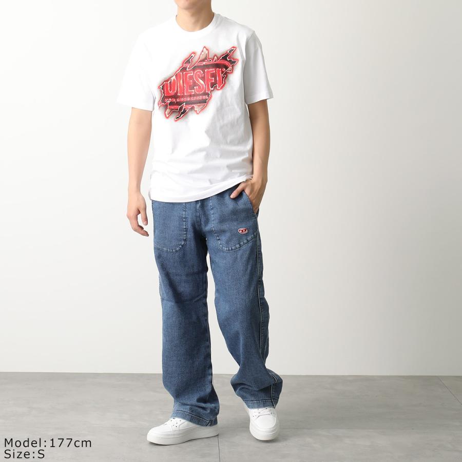 DIESEL ディーゼル ジーンズ D-MARTIANS-NE Sweat jeans A03924 09C99 メンズ デニムパンツ ストレート ワイド ジーパン Gパン ロゴ刺繍パッチ 01｜s-musee｜02
