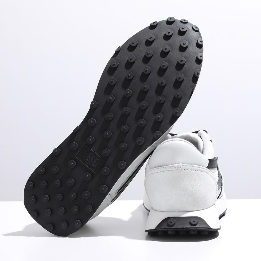 DIESEL ディーゼル スニーカー S-RACER LC Y02873 P4438 メンズ ローカット メッシュ スウェード シューズ 靴 H8961/Barely-White/Black-Oyster｜s-musee｜03