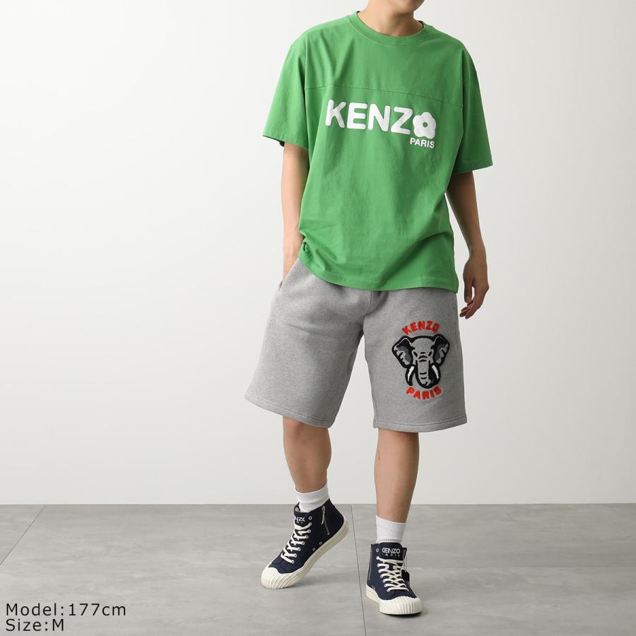 KENZO ケンゾー ハーフパンツ COLLEGE CLASSIC SHORTS FD55PA788 4MB メンズ コットン スウェット ロゴ刺繍  裏起毛 パッチ 94