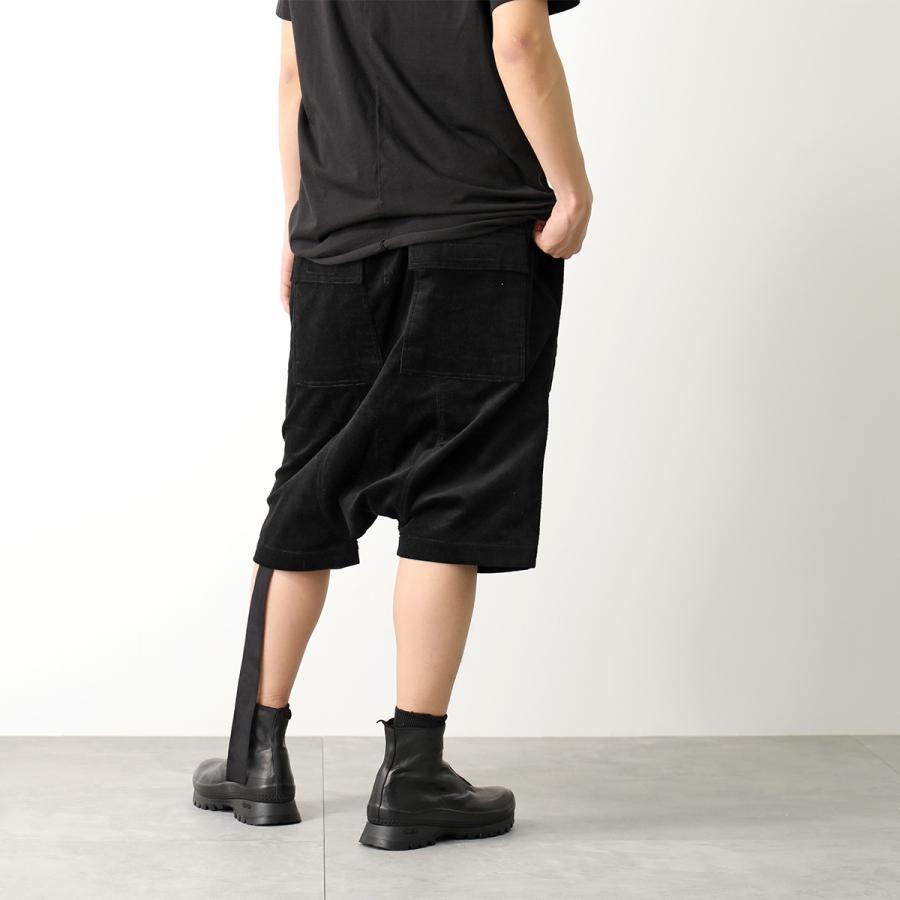 Rick Owens DRKSHDW リックオウエンス ダークシャドウ サルエルパンツ DRAWSTRING PODS DU02B4380VS メンズ  コーデュロイ 09/BLACK