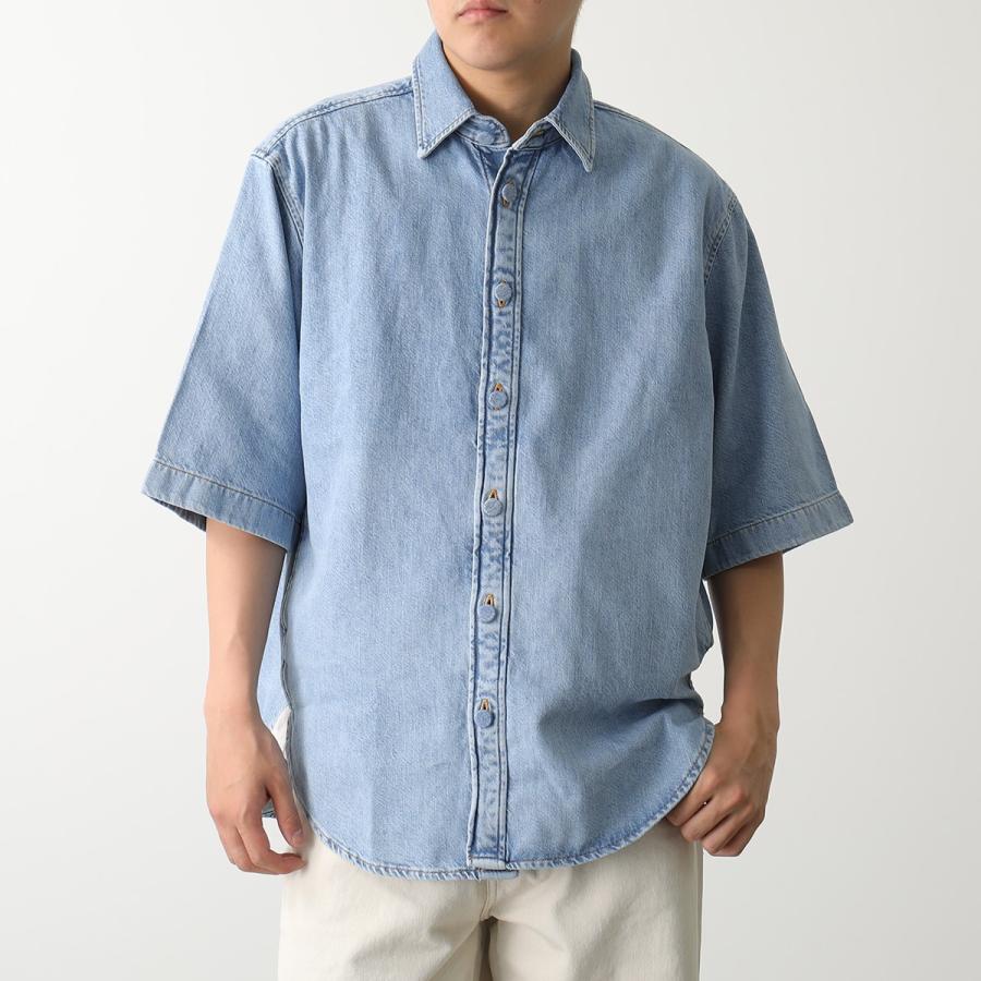Acne Studios アクネストゥディオズ 半袖 デニムシャツ BB0518 Acne Studios アクネストゥディオズ 半袖 デニムシャツ BB0518