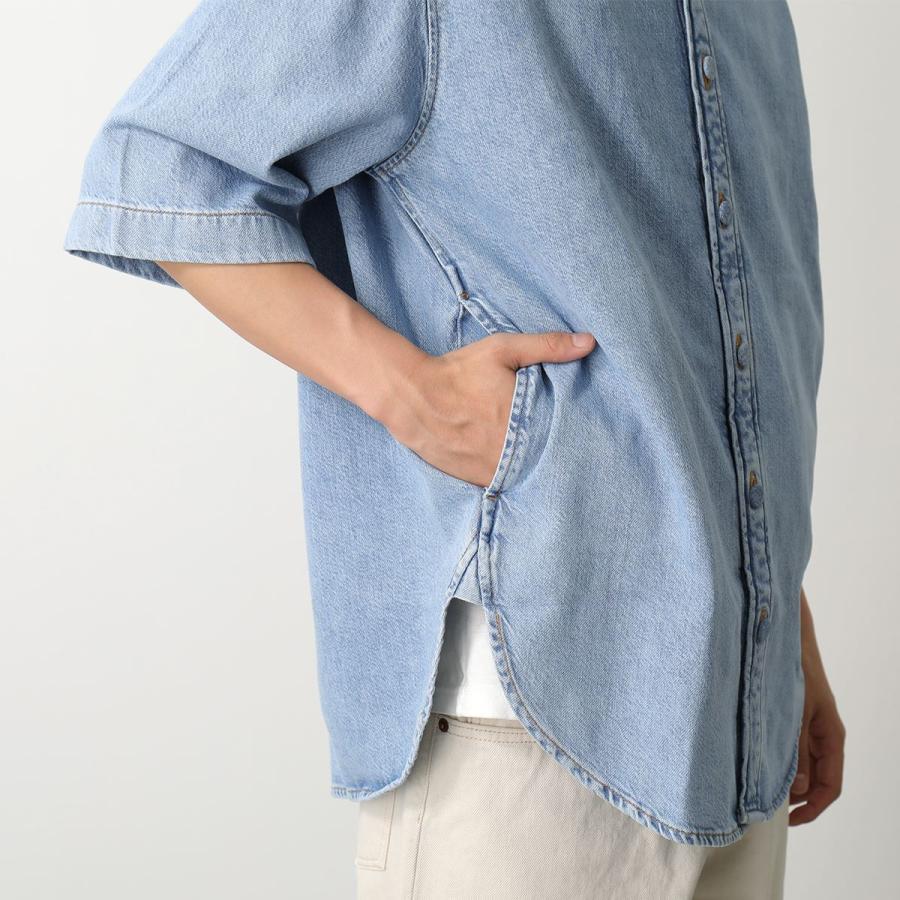 Acne Studios アクネストゥディオズ 半袖 デニムシャツ BB0518 Acne Studios アクネストゥディオズ 半袖 デニムシャツ BB0518