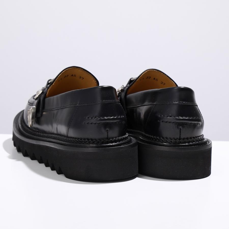 値下げSALE TOGA PULLA トーガ プルラ ビット ローファー Shark Sole Loafer AJ1243 レディース レザー シューズ メタル スタッズ 靴 BLACK