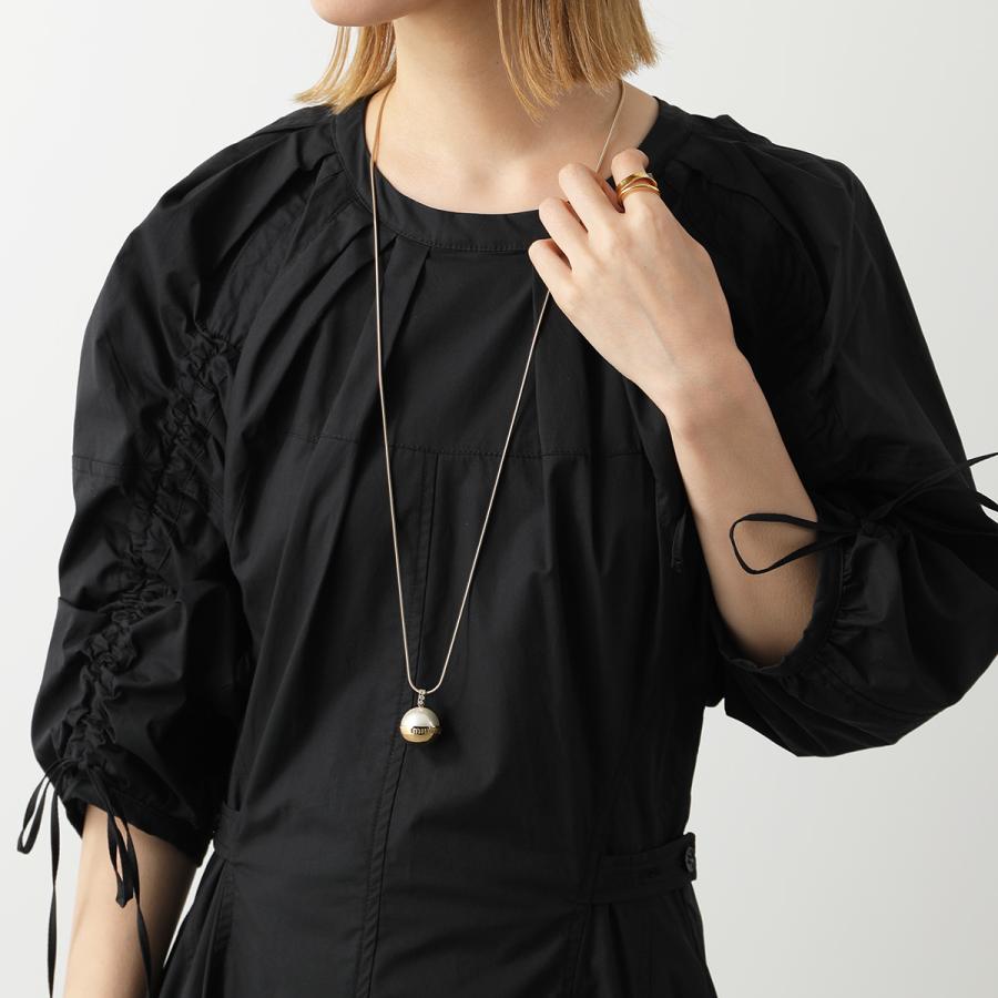 MIU MIU ネックレス Miu Miu】クリスタル装飾◇ロゴ◇ゴールド ネックレス (MiuMiu