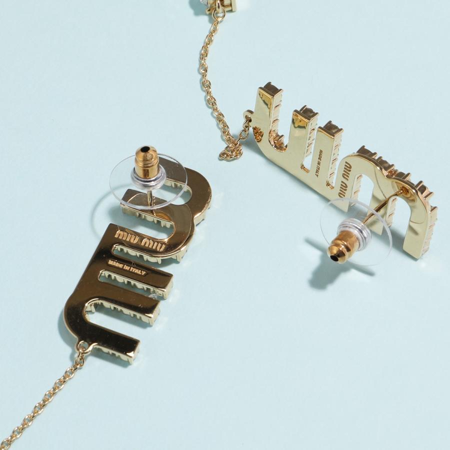 miu MIUMIU ミュウミュウ ピアス 5JO661 2DNC ロゴ クリスタル miu MIUMIU ミュウミュウ ピアス 5JO661 2DNC ロゴ クリスタル
