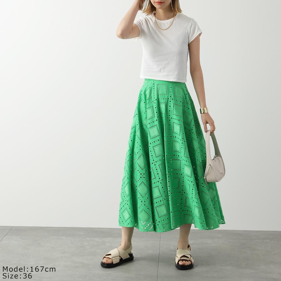 MSGM エムエスジーエム フレアスカート 3441MDD34 レディース 刺繍 