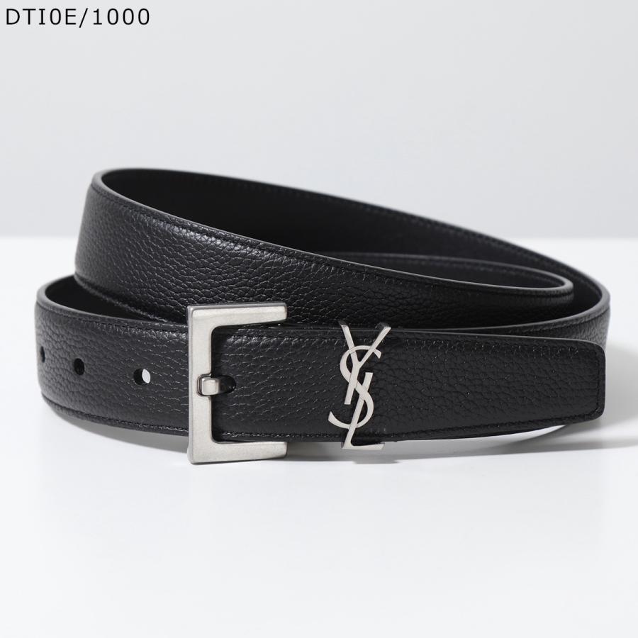 SAINT LAURENT サンローラン ベルト YSL BELT 3.0 634440 BRM0E DTI0E メンズ レザー YSL  カサンドラロゴ スクエアバックル カラー2色