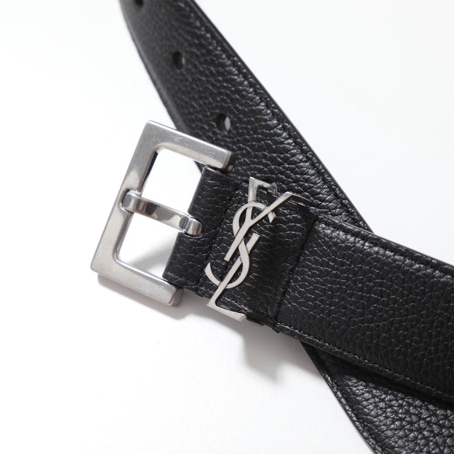 SAINT LAURENT サンローラン ベルト YSL BELT 3.0 634440 BRM0E DTI0E メンズ レザー YSL  カサンドラロゴ スクエアバックル カラー2色