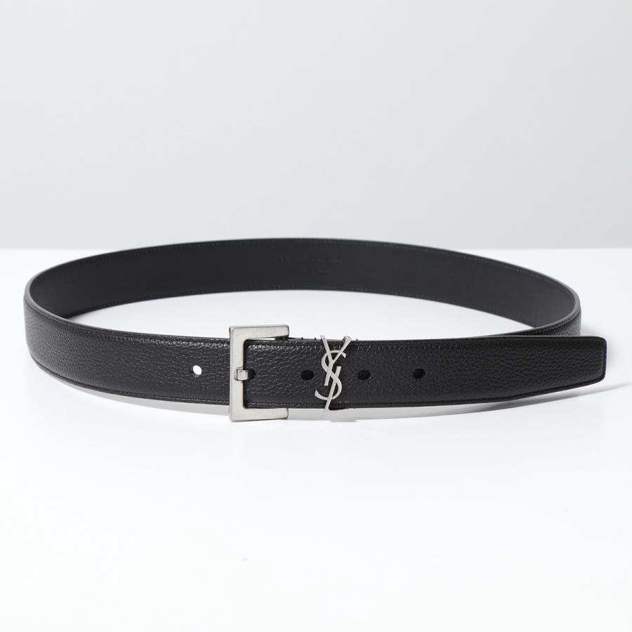 SAINT LAURENT サンローラン ベルト YSL BELT 3.0 634440 BRM0E DTI0E メンズ レザー YSL  カサンドラロゴ スクエアバックル カラー2色