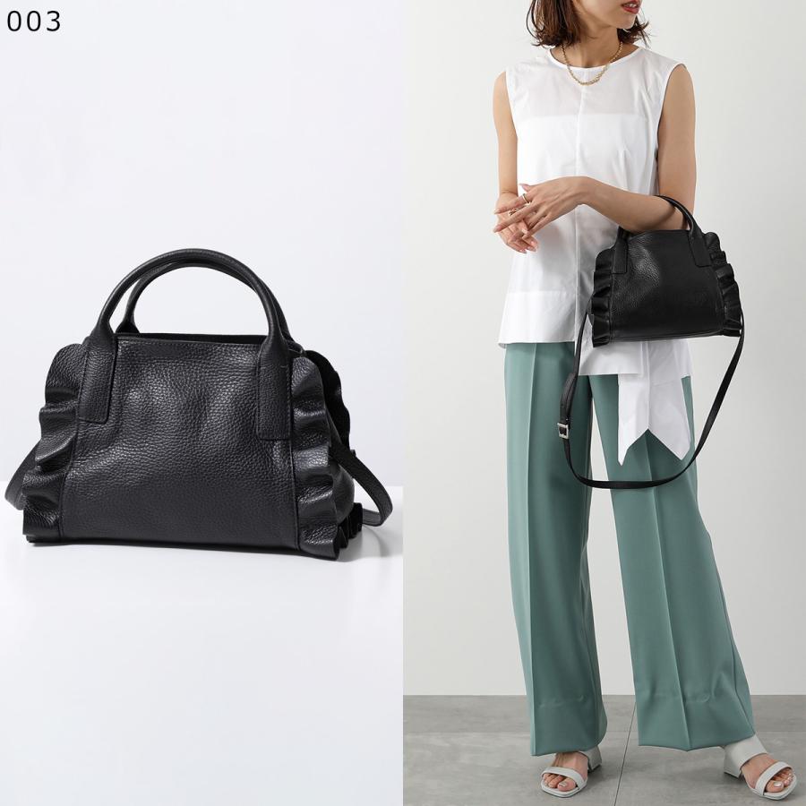 専用！RIPANIハンドバック リパーニ RIPANI レザーフリルデザインハンドバッグ （ホワイト