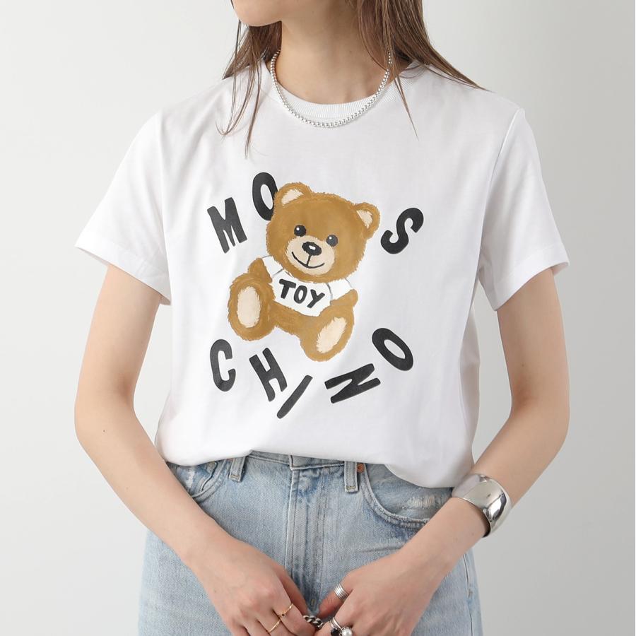 MOSCHINO KIDS モスキーノ キッズ 半袖Tシャツ HOM03U LAA23 レディース コットン ロゴT テディベア クルーネック カラー2色｜s-musee｜03