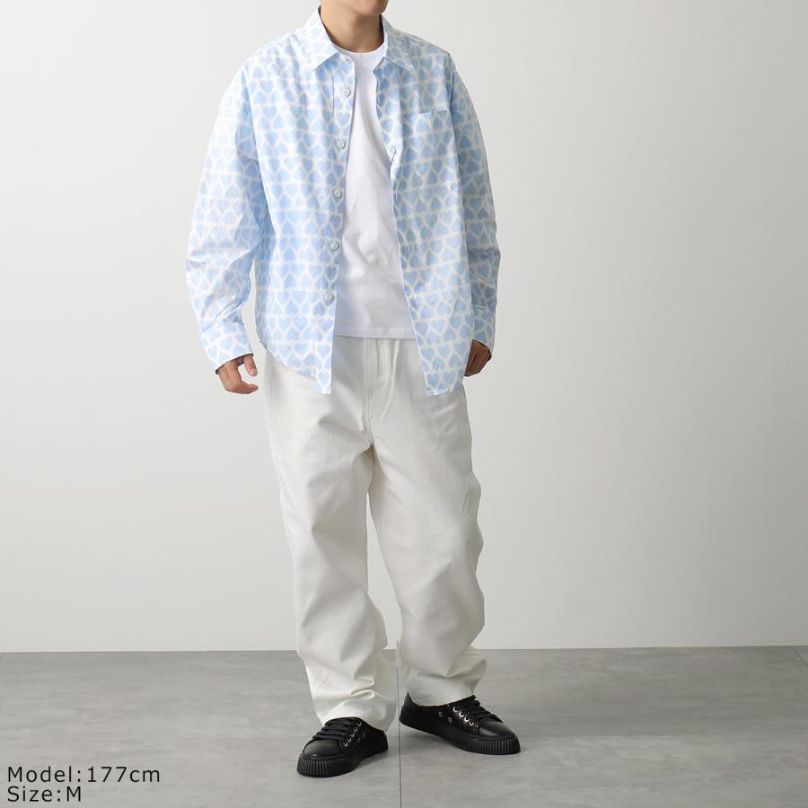 ami paris アミパリス シャツ USH125.CO0029 メンズ 長袖 ハート 