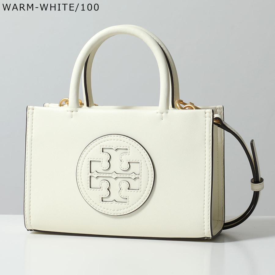 TORY BURCH エラバイオ ミニトートバッグ ホワイト ハンドバッグ ロゴ TORY BURCH（トリーバーチ） ショルダーバッグ Ella Bio Mini Tote
