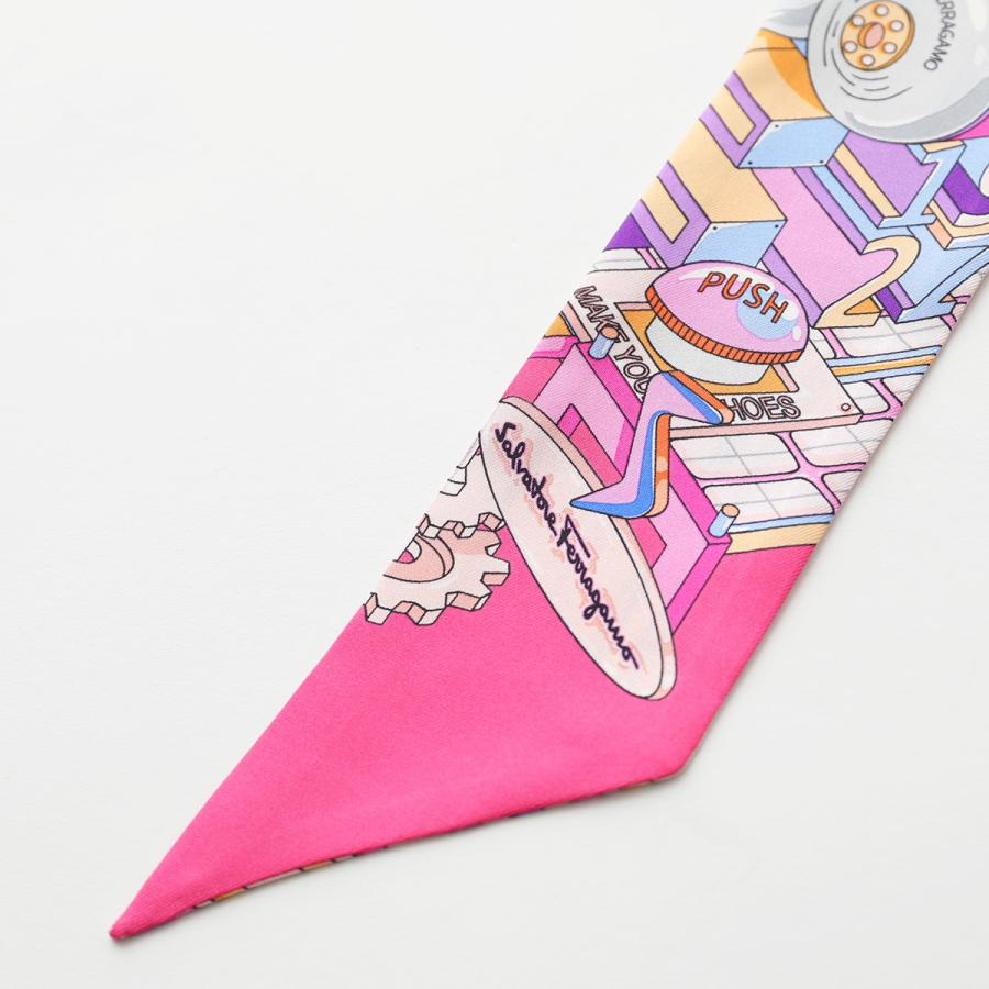 ★フェラガモ★リバーシブルスカーフ★ FERRAGAMO フェラガモ スカーフ 32 0803 レディース ツイリー