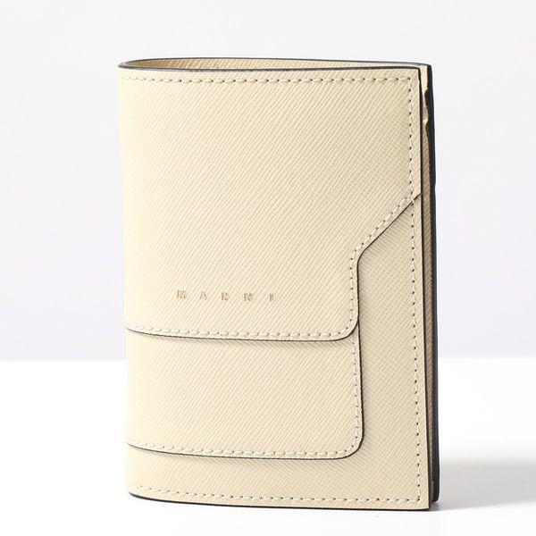 未使用級⁄極美品】MARNI マルニ 二つ折り財布 エクリュ ベ
