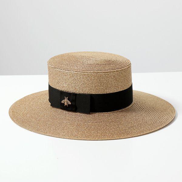 GUCCI グッチ　ラメ　ストローハット　Bee S 帽子 新品同様　麦わら帽子 GUCCI（グッチ） ハット ラメ ファブリック パピエハット 454667 3HA28