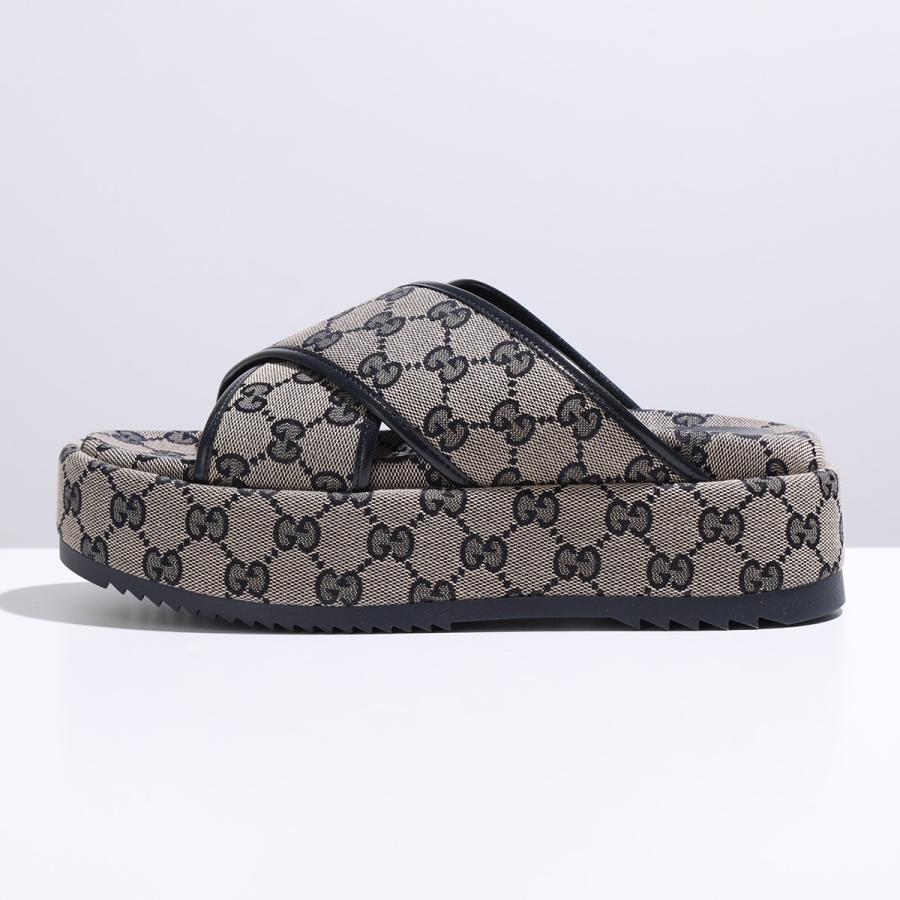 GUCCI グッチ サンダル 692842 H6320 レディース GGキャンバス クロスベルト プラットフォーム ロゴ シューズ 厚底 靴 4061｜s-musee｜05