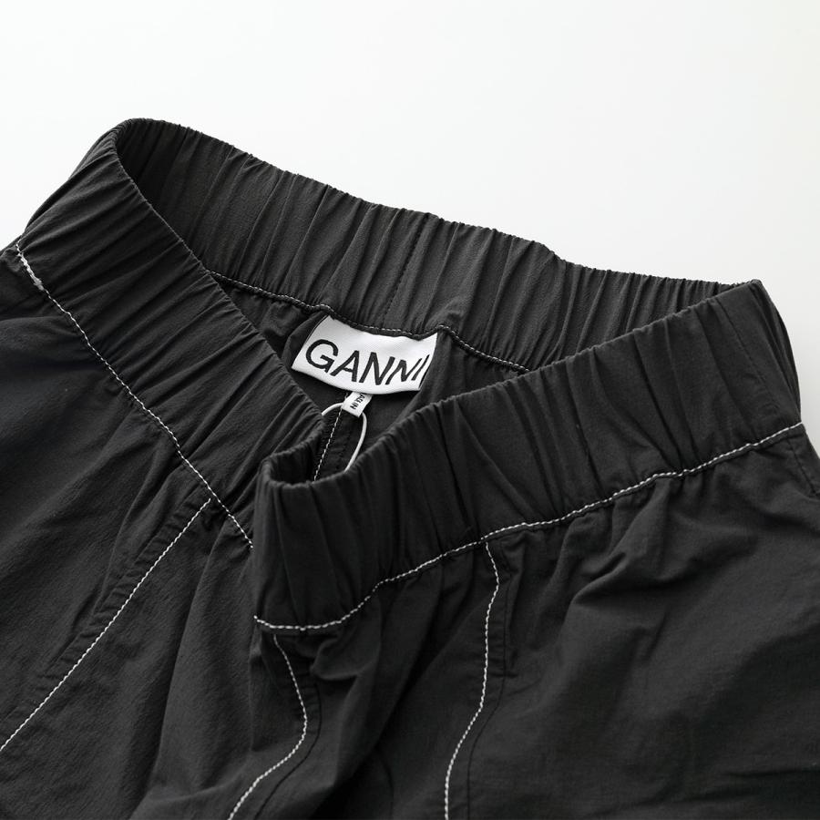 GANNI ガニー カーブパンツ Cotton Crepe Elasticated Curve GANNI ガニー カーブパンツ Cotton Crepe Elasticated Curve