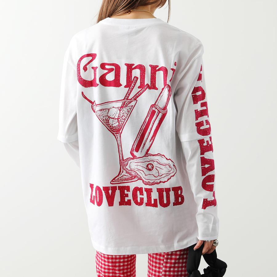 GANNI（ガニー） ロンT Light Jersey Layered Long Sleeve T Shirt