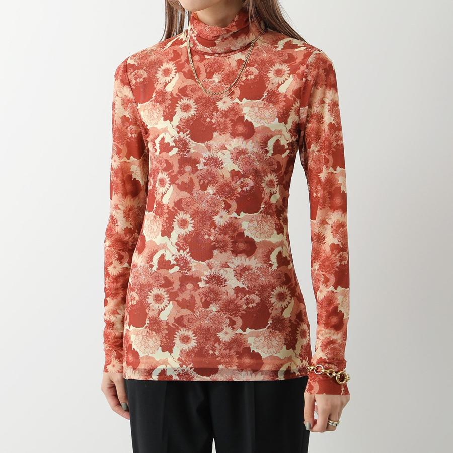 GANNI ガニー シアー トップス Printed Mesh Long Sleeve GANNI ガニー シアー トップス Printed Mesh Long Sleeve