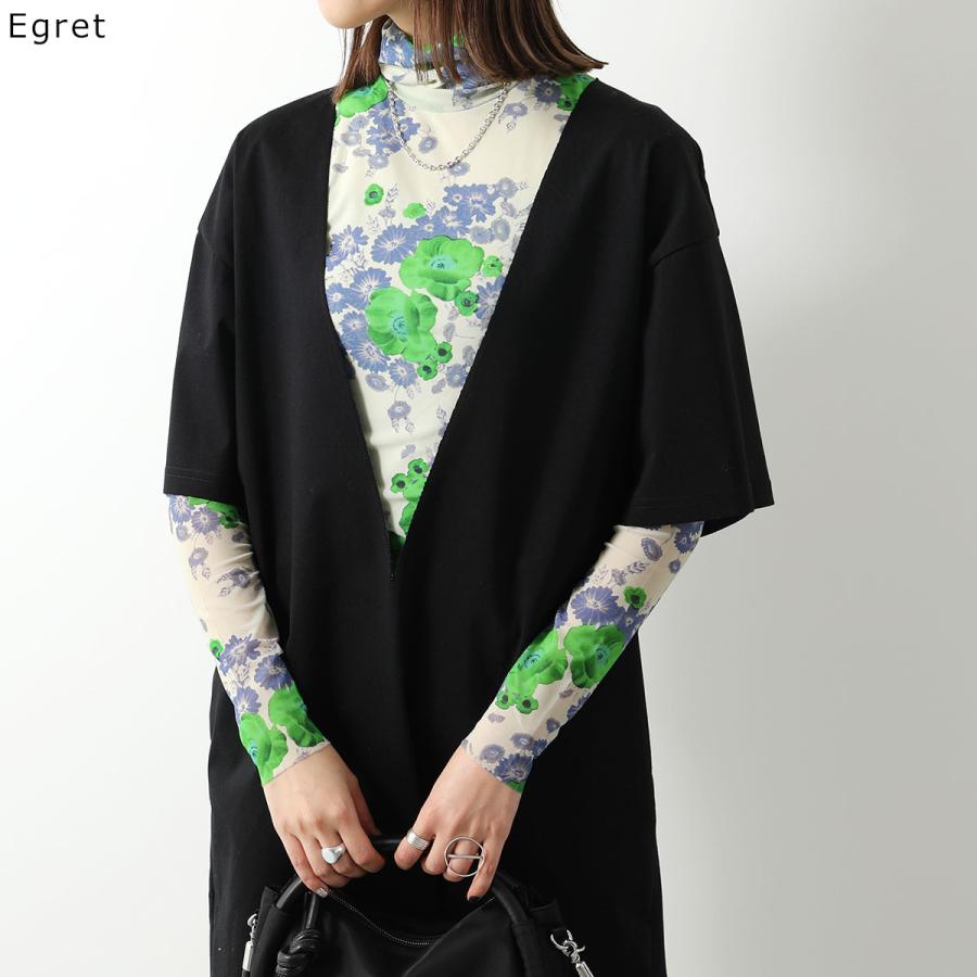 GANNI ガニー シアー トップス Printed Mesh Long Sleeve GANNI ガニー シアー トップス Printed Mesh Long Sleeve