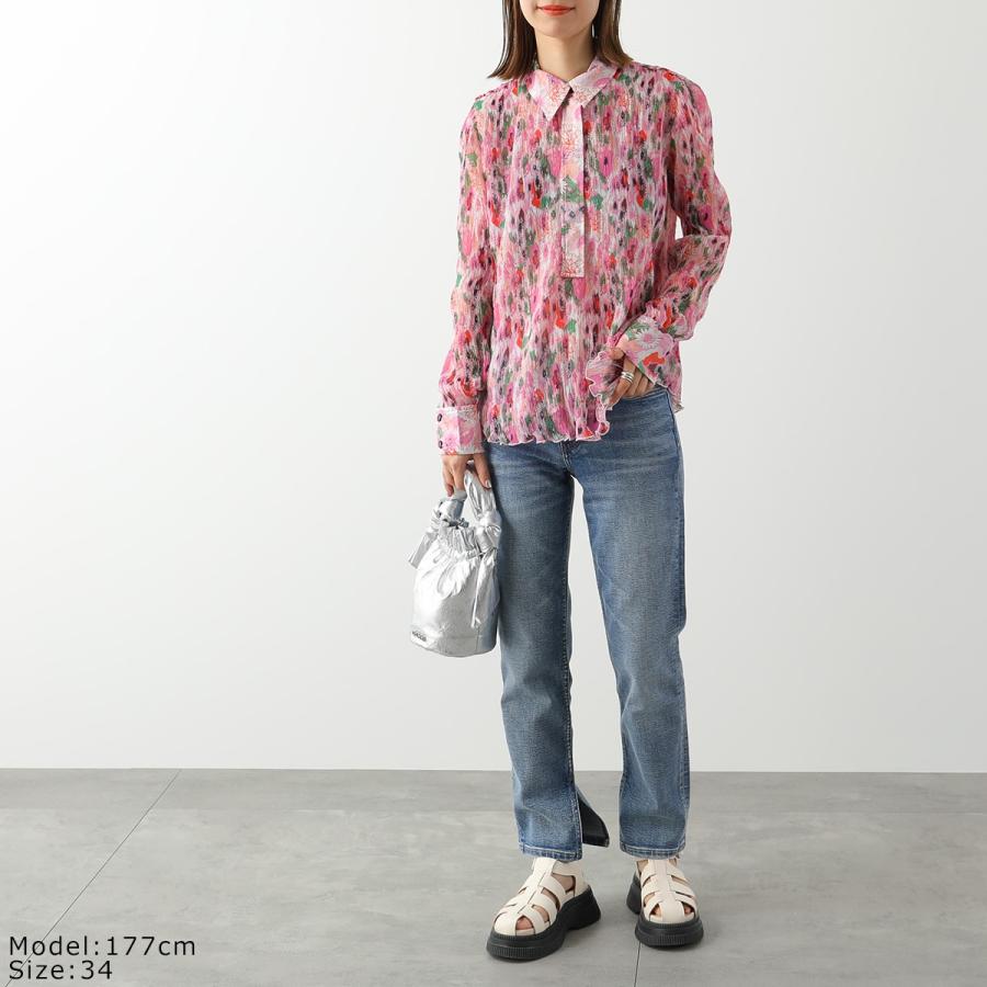 GANNI（ガニー） ブラウス Pleated Georgette Half Placket Blouse