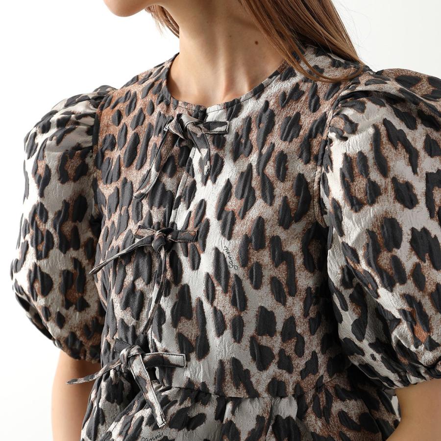 GANNI ガニー ブラウス 3D Jacquard Peplum Blouse F7623 6499 GANNI ガニー ブラウス 3D Jacquard Peplum Blouse F7623 6499