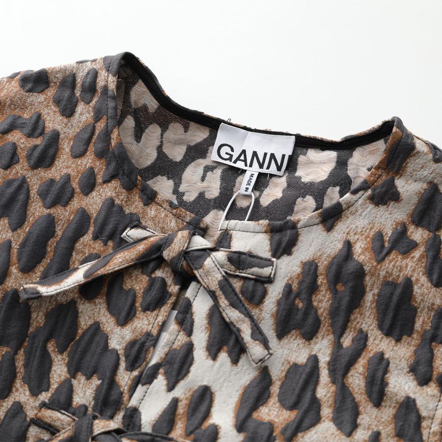 GANNI ガニー ブラウス 3D Jacquard Peplum Blouse F7623 6499