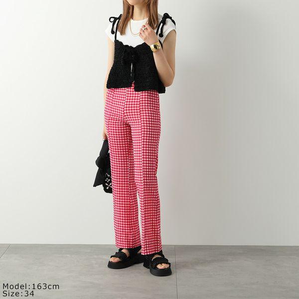 GANNI シェルパンツ　34 GANNI（ガニー） フレアパンツ Stretch Seersucker Cropped Pants