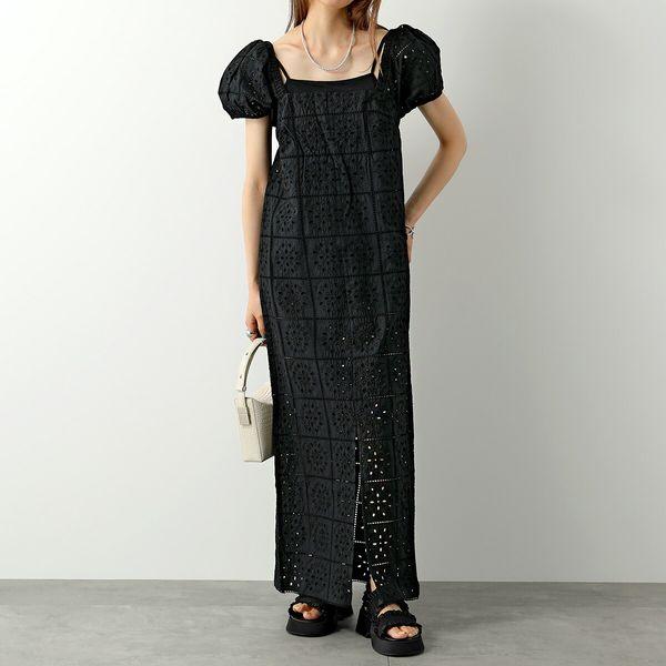 GANNI ガニー ワンピース Broderie Anglaise Midi Dress F7809 6468 