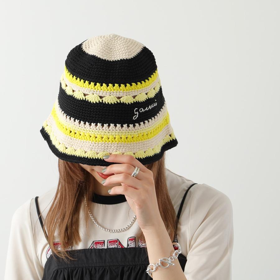 GANNI ガニー バケットハット Cotton Crochet Bucket Hat A4514 GANNI ガニー バケットハット Cotton Crochet Bucket Hat A4514