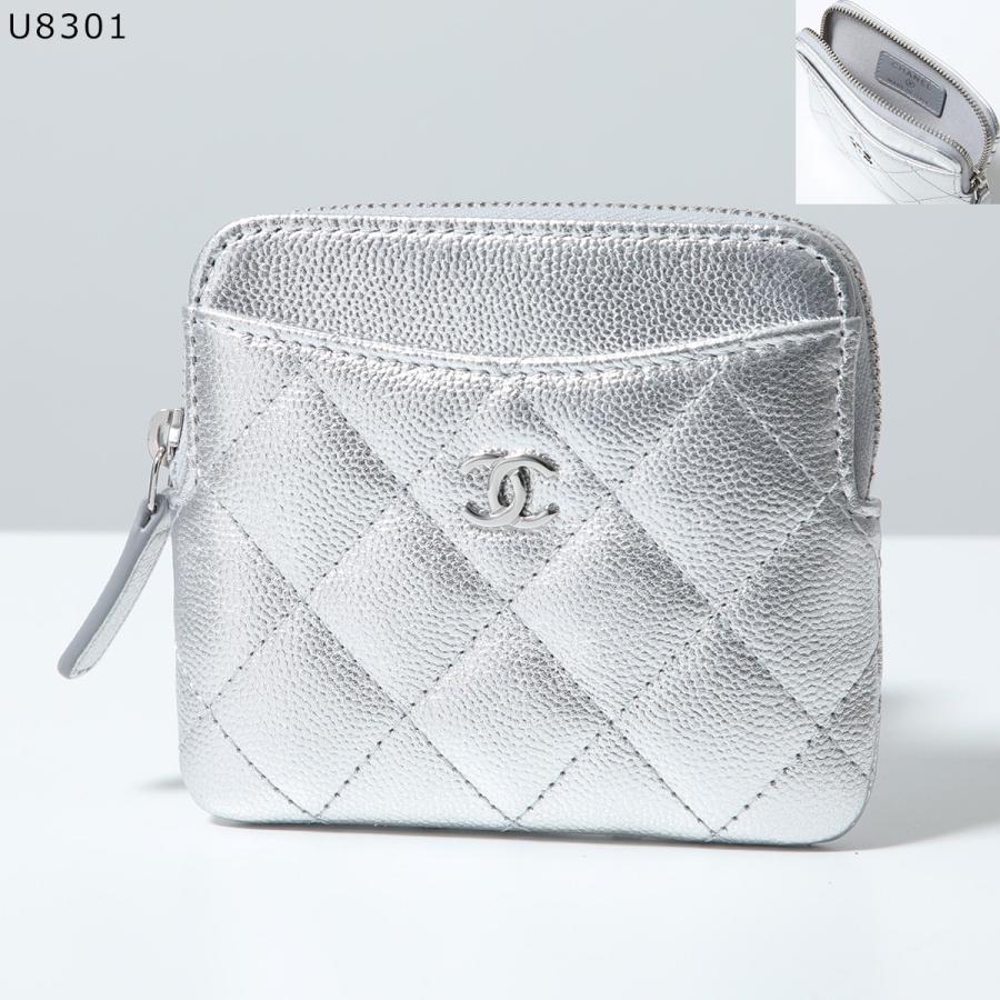 CHANEL シャネル マトラッセ クラシック ジップ パース AP2061 ホワイト ココマーク キャビアスキン 小銭入れ 財布 CHANEL - CHANEL シャネル マトラッセ クラシック ジップ コインパース