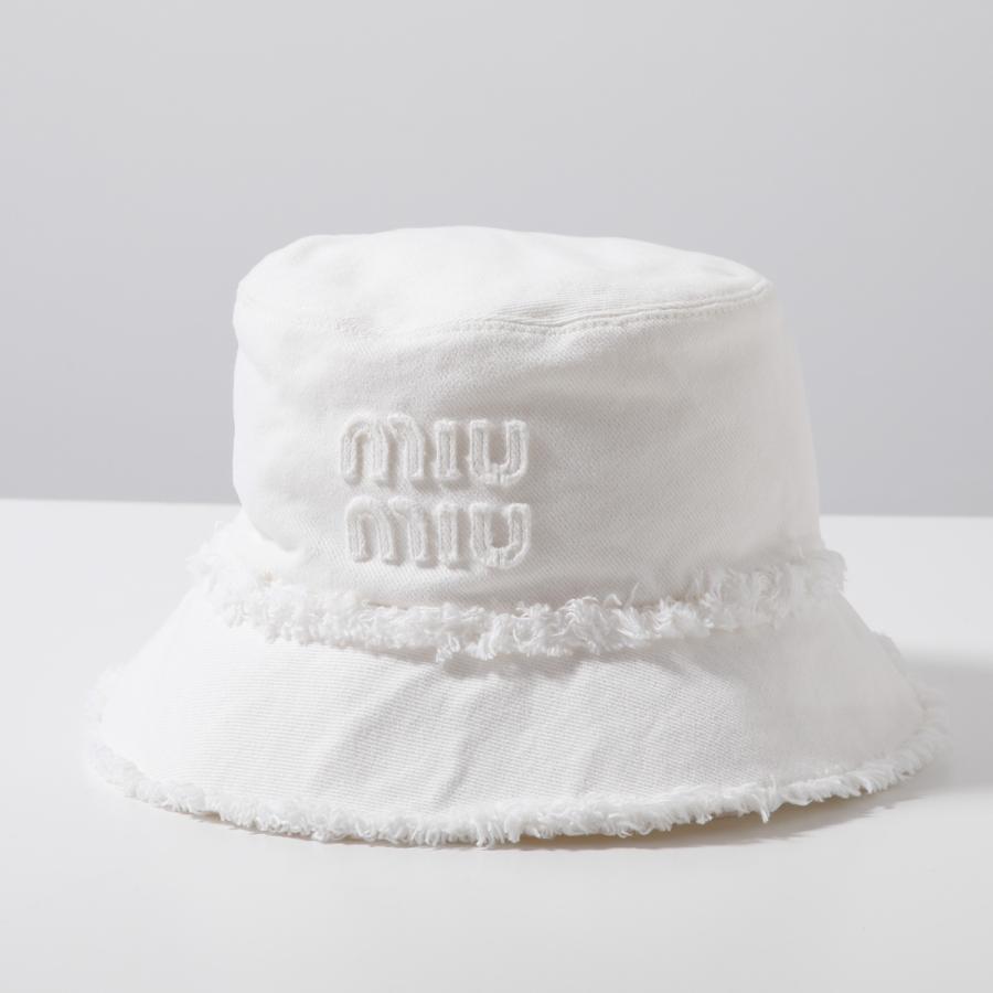 MIU MIU バケットハット ホワイト miu miu バケットハット バケハ S ホワイト - メルカリ