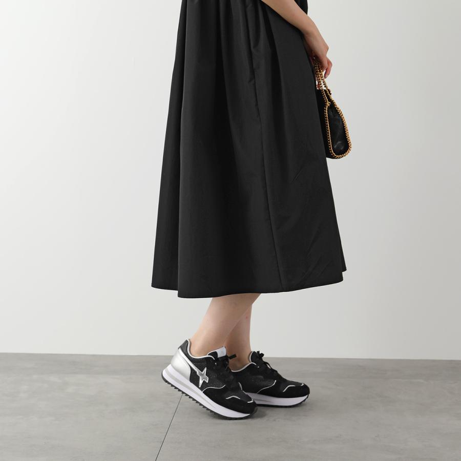 W6YZ ウィズ スニーカー RHEA-W 2017407.05 レディース メタリック グリッター ラメ ローカット シューズ 靴 1A02/BLACK-SILVER | W6YZ(シューズ) | 03