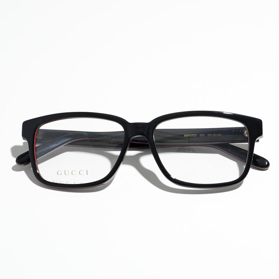 GUCCI グッチ メガネ 眼鏡 ブラック GUCCI（グッチ） メガネ GG0272O メンズ スクエア型 めがね 伊達メガネ