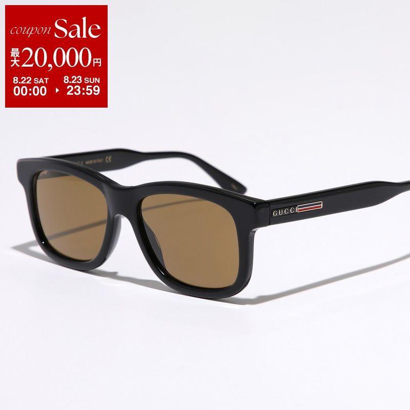 GUCCI グッチ サングラス GG0824S メンズ スクエア型 アジアンフィット ロゴ セルフレーム アイウェア UVカット カラー2色