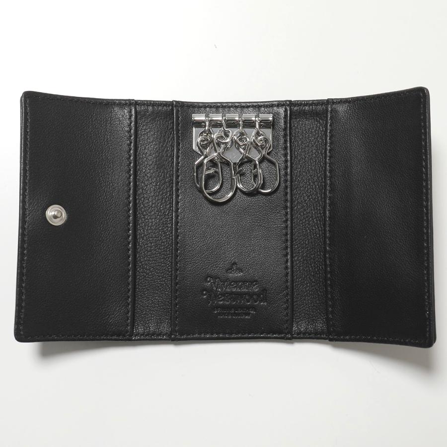 【美品】VivienneWestwood　キーケースレザー　ディアマンテ　黒 希少 ヴィヴィアンウエストウッド ディアマンテ オーブ キーケース 4連