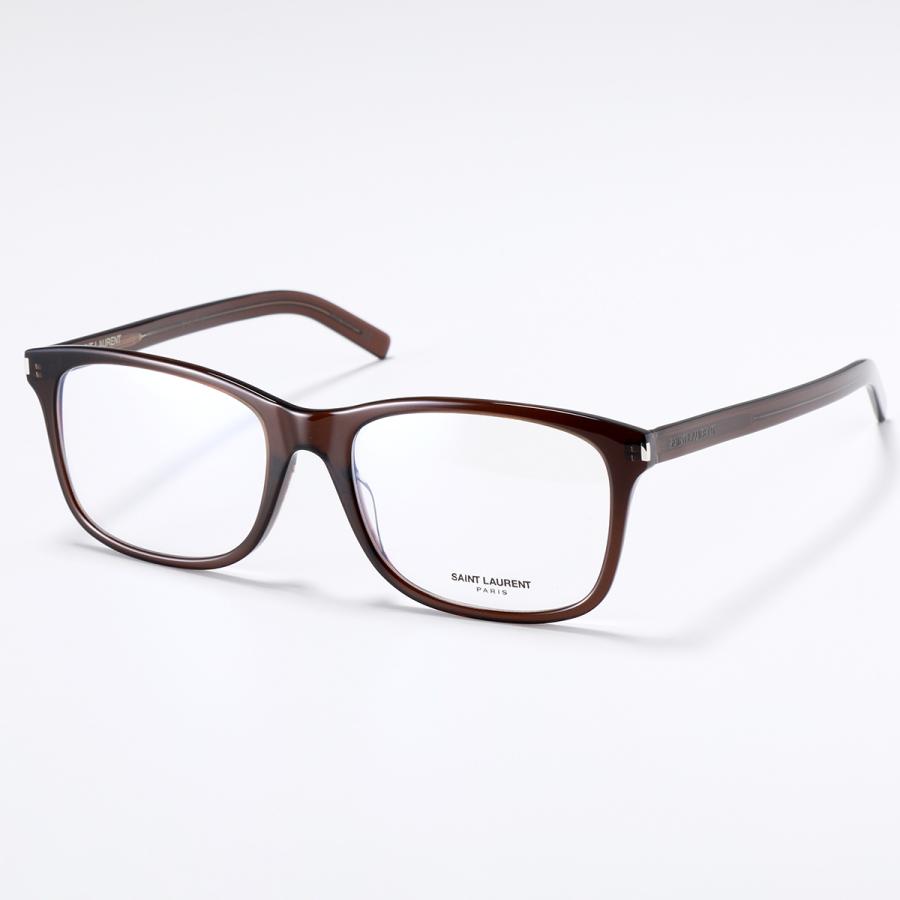 SAINT LAURENT サンローラン メガネ SL 288/F SL 288 SLIM メンズ スクエア型 アジアンフィット  眼鏡 ロゴ アイウェア べっ甲 カラー2色｜s-musee｜08