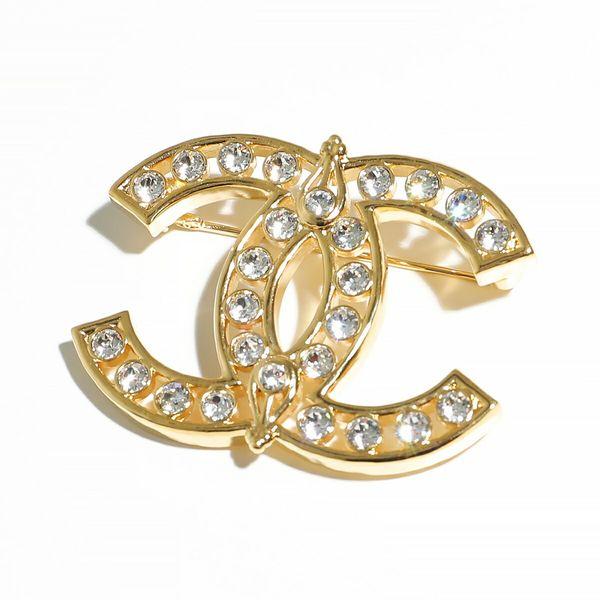 美品✨CHANEL ブローチ クロスモチーフ ゴールド 94年製 フランス製 